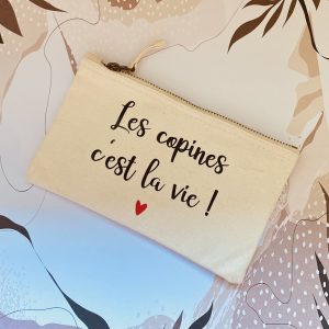 Pochettes en coton "mots doux"
