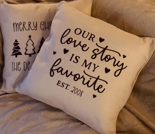 Coussin en coton Love story Family – Image 2