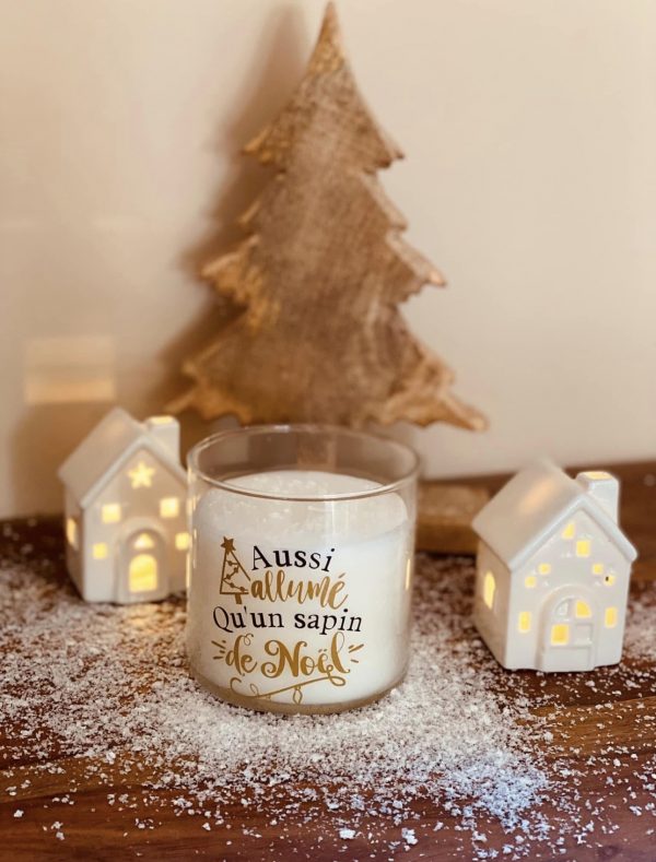 Bougie parfumée Fleur de Coton – Aussi allumé qu’un sapin de Noël