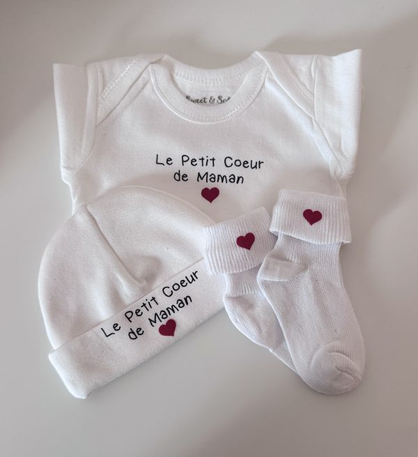 🎁 Ensemble naissance “Le Petit Cœur de Maman” – Image 2