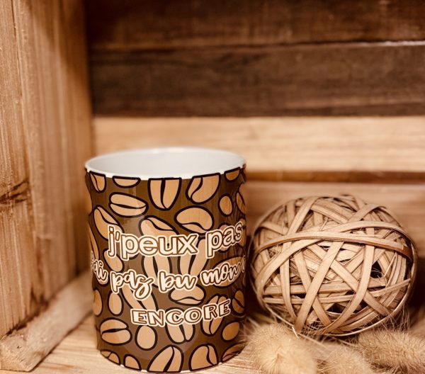 Mug “Je peux pas, j’ai pas bu mon café encore”
